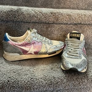 Golden goose glitter running